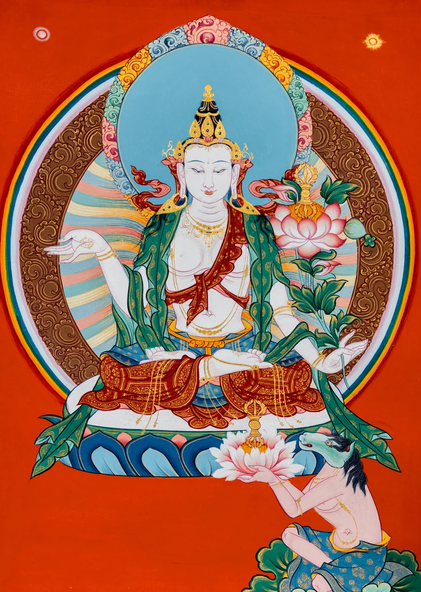 寂靜相金剛手菩薩，作品編號 GM-TK-PQ-011